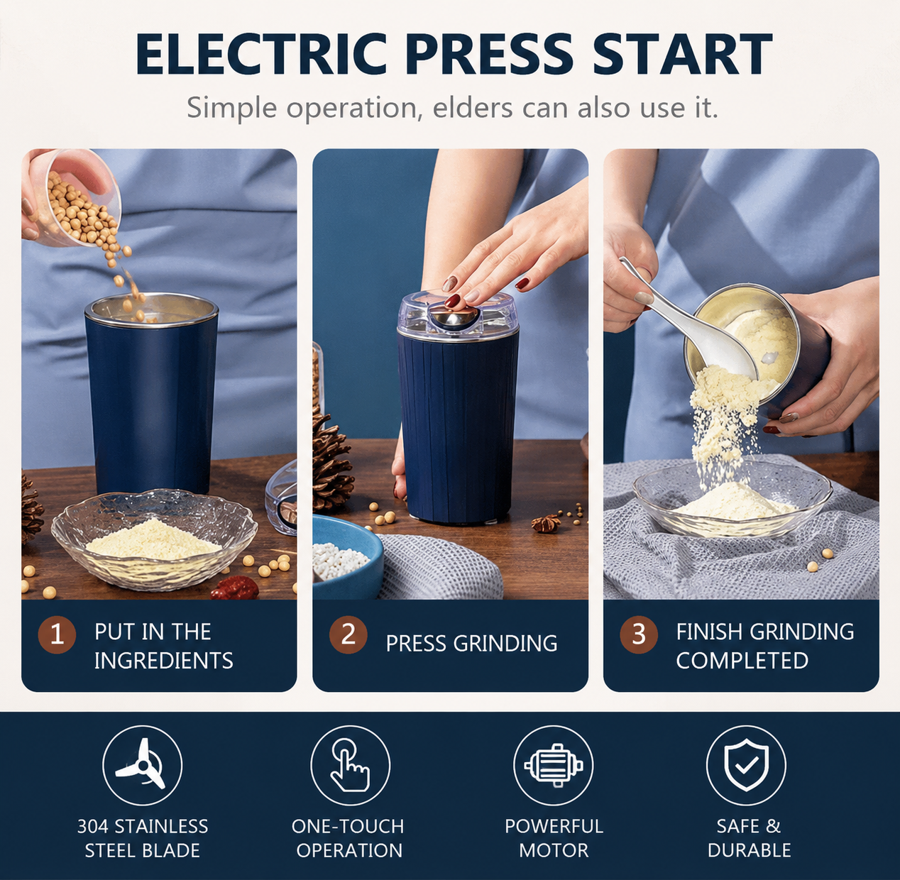 Multifunctional Electric Coffee Grinder
